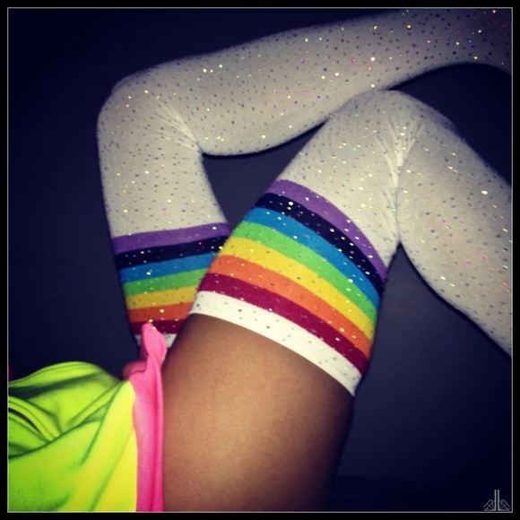 ❤️NEW Sexy Bling Over the Knee Stockings #D15W - Picture 2 of 3